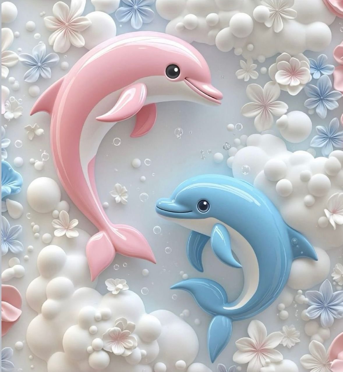 Megical 7D King Size Bedsheet ( Dolphin Megical 7D King Size Bedsheet ) 