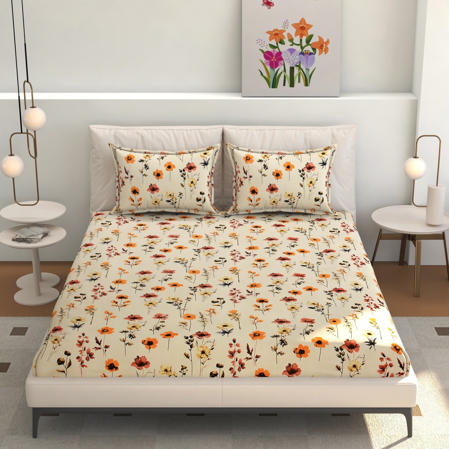 Flat Bed Sheet Anaya ( flat bed sheet anaya -white ) 