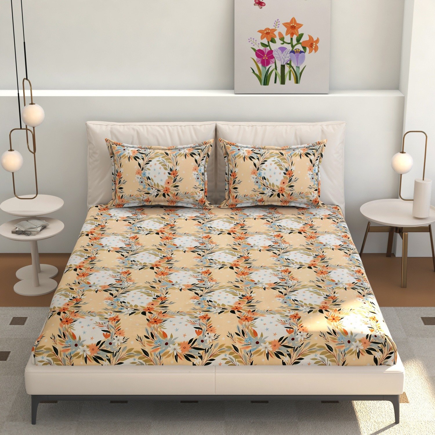 Flat Bed Sheet Anaya ( flat bed sheet anaya -yellow ) 