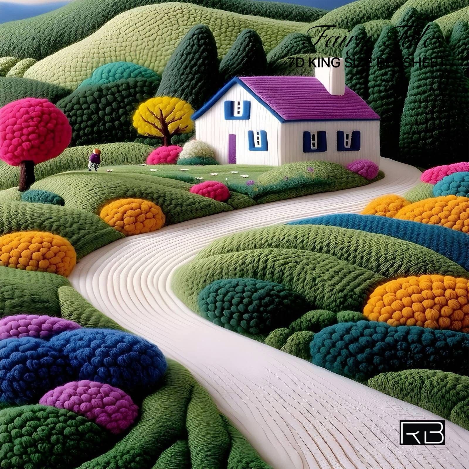 Megical 7D King Size Bedsheet ( Green Megical 7D King Size Bedsheet ) 