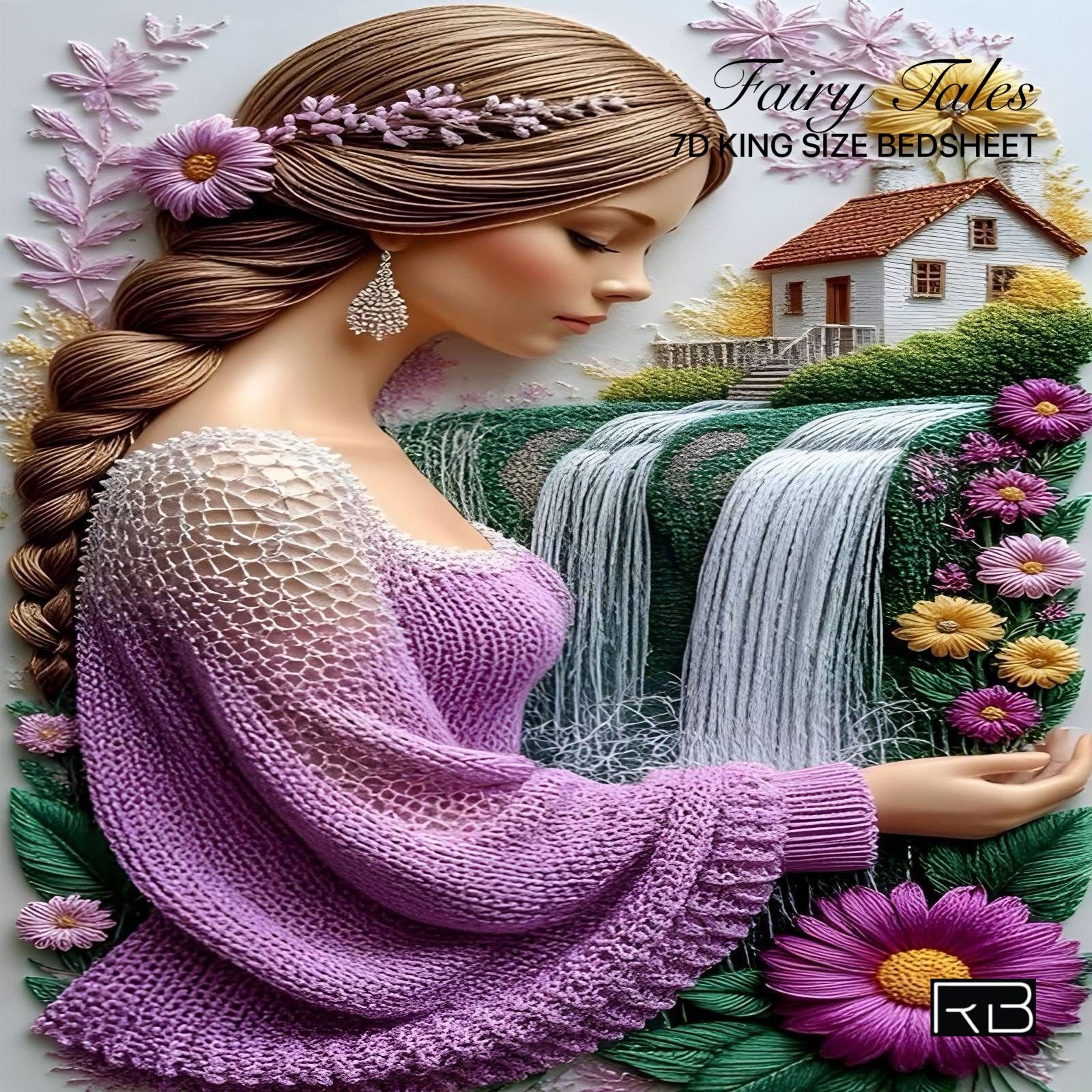 Megical 7D King Size Bedsheet ( Lady Megical 7D King Size Bedsheet ) 