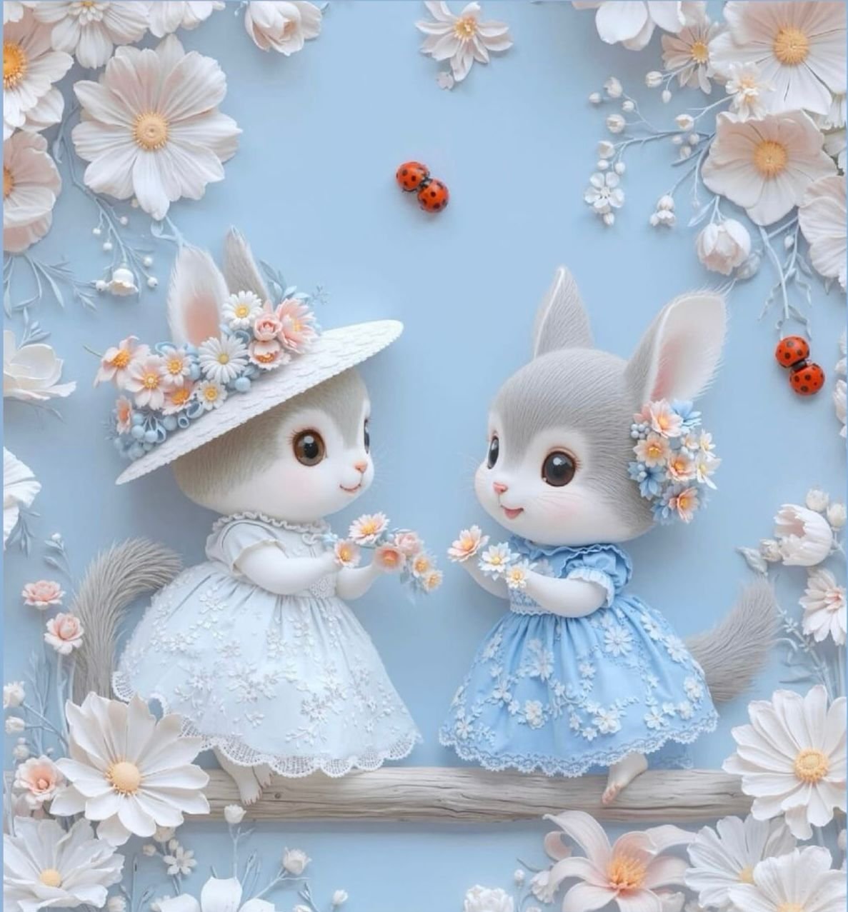 Megical 7D King Size Bedsheet ( Rabbits Megical 7D King Size Bedsheet ) 