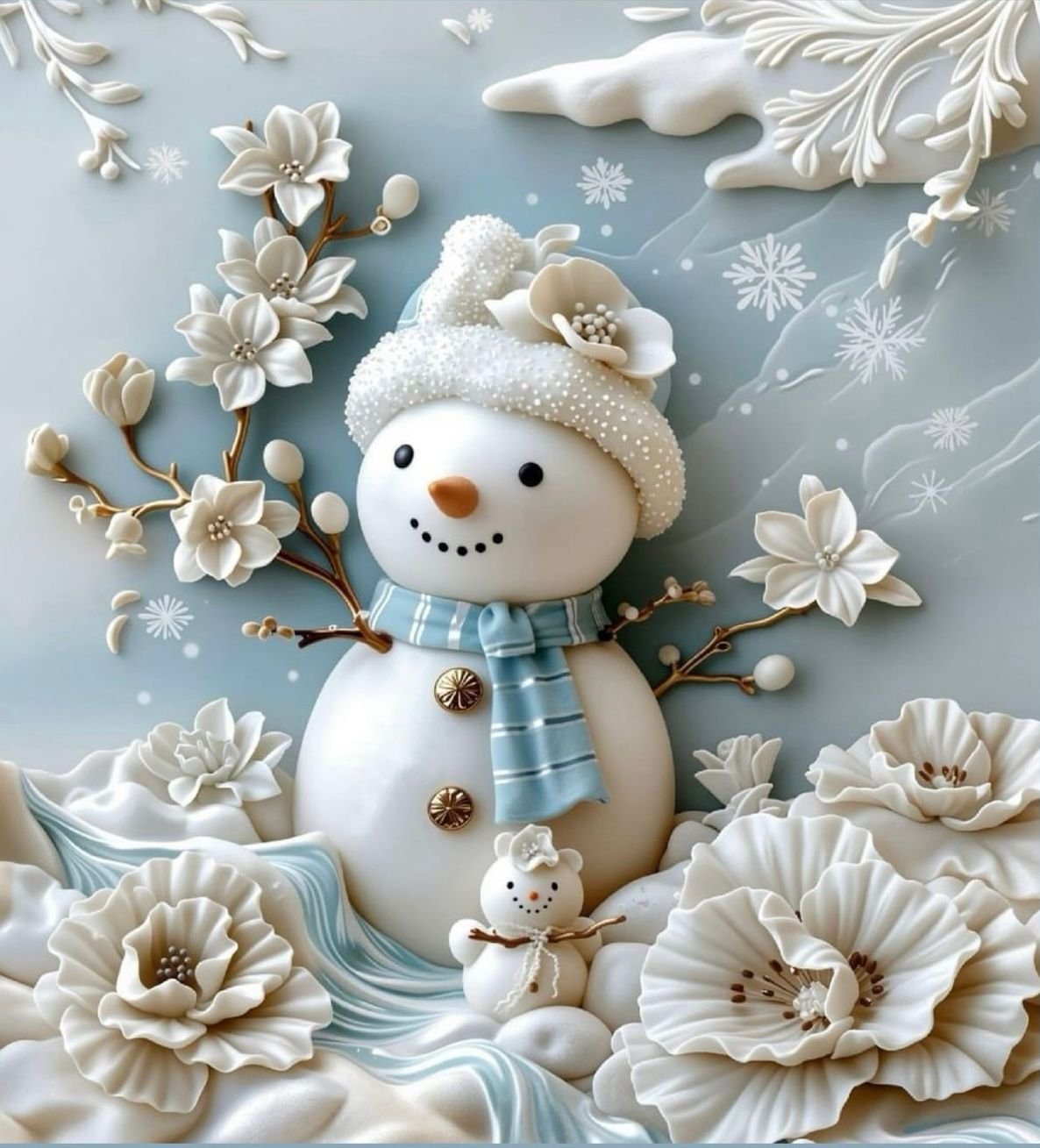 Megical 7D King Size Bedsheet ( Snow Megical 7D King Size Bedsheet ) 