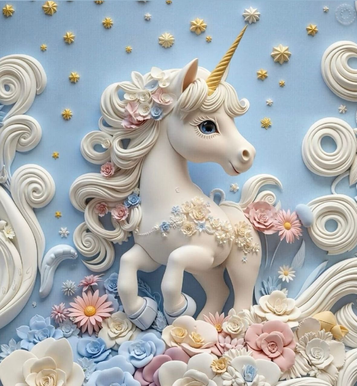 Megical 7D King Size Bedsheet ( Unicorn Megical 7D King Size Bedsheet ) 